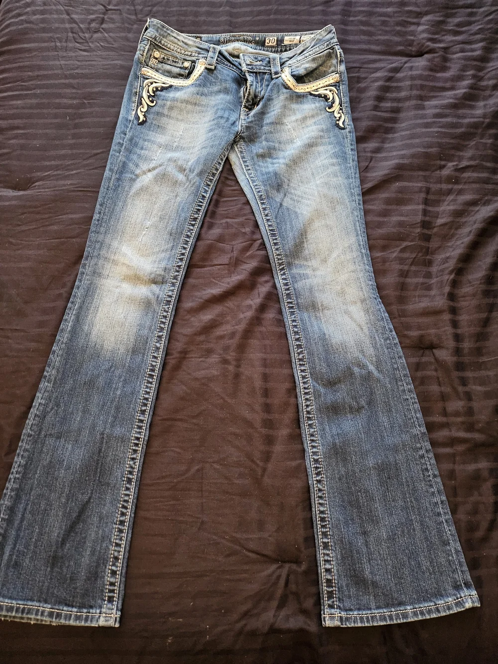 Miss Me Women's Blue Embellished Bootcut Jeans